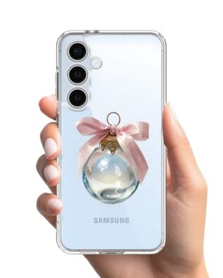 Etui do Samsung Galaxy S24 FE przeźroczyste, silikonowe Flexi, Przytulne święta, Kryształowa bombka