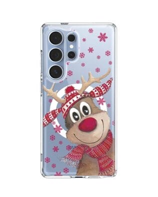 Etui do Samsung Galaxy S25 Ultra z MagSafe przeźroczyste, silikonowe Flexi, Renifer