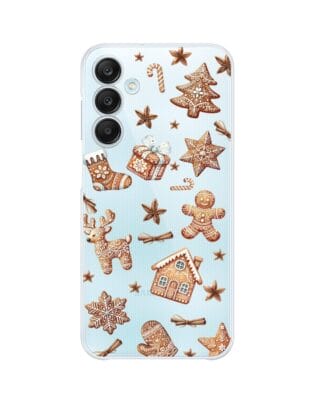 Etui do Samsung Galaxy M35 5G przeźroczyste, silikonowe Flexi, Magia pierniczków