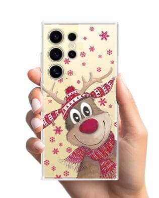 Etui do Samsung Galaxy S24 Ultra przeźroczyste, silikonowe Flexi, Renifer