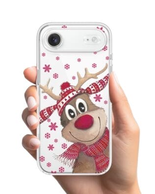 Etui do iPhone Air przeźroczyste, silikonowe Flexi, Renifer