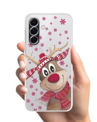 Etui do Samsung Galaxy A56 5G przeźroczyste, silikonowe Flexi, Renifer