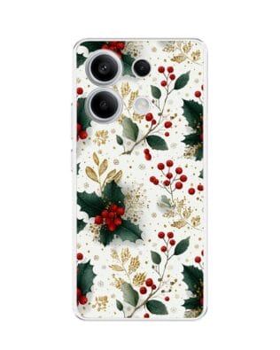 Etui do Xiaomi Redmi Note 13 Pro 5G przeźroczyste, silikonowe Flexi, Przytulne święta, Ozdoby świąteczne