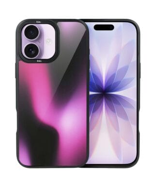 Etui do iPhone 17 IBIZU DropGuard Matt z MagSafe, Twilight Dreams, Magenta Flow