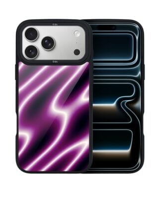 Etui do iPhone 17 Pro Max IBIZU DropGuard Matt z MagSafe, Twilight Dreams, Neonowa fala