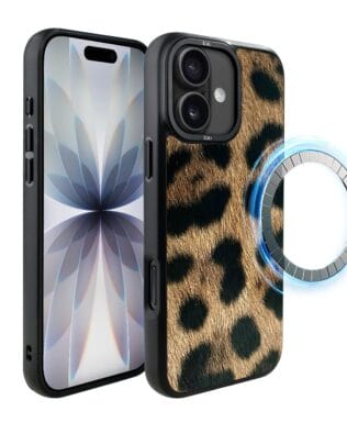 Etui do iPhone 17 IBIZU DropGuard Matt z MagSafe, Zew Natury, Lampart