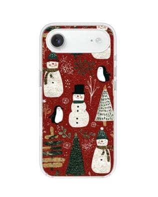 Etui do iPhone Air z MagSafe przeźroczyste, silikonowe Flexi, Przytulne święta, Rustykalna świąteczna kraina