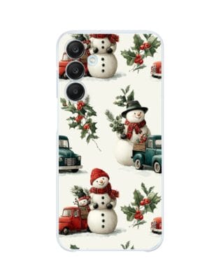 Etui do Samsung Galaxy M35 5G przeźroczyste, silikonowe Flexi, Przytulne święta, Zimowe miasteczko