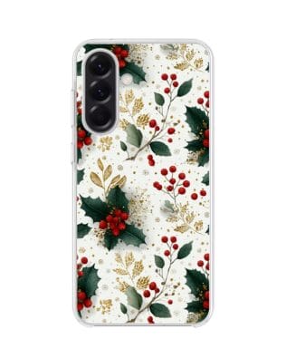 Etui do Samsung Galaxy A56 5G z MagSafe przeźroczyste, silikonowe Flexi, Przytulne święta, Ozdoby świąteczne