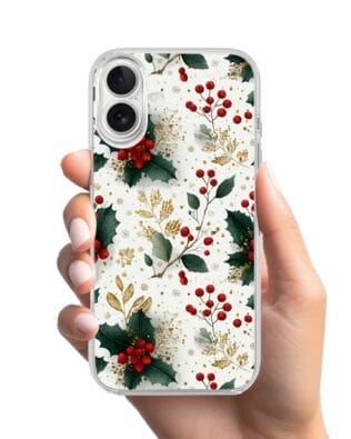 Etui do iPhone 17 przeźroczyste, silikonowe Flexi, Przytulne święta, Ozdoby świąteczne