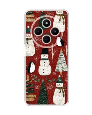 Etui do Xiaomi POCO C75 przeźroczyste, silikonowe Flexi, Przytulne święta, Rustykalna świąteczna kraina