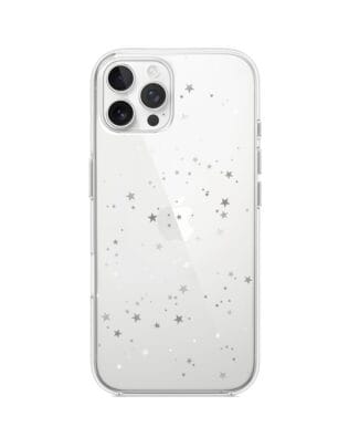 Etui do iPhone 12 Pro przeźroczyste, silikonowe Flexi, Zimowa magia, Szampańskie gwiazdki