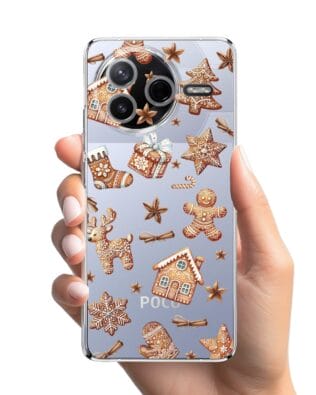 Etui do Xiaomi POCO F7 Pro przeźroczyste, silikonowe Flexi, Magia pierniczków