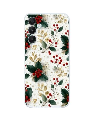 Etui do Samsung Galaxy M35 5G przeźroczyste, silikonowe Flexi, Przytulne święta, Ozdoby świąteczne