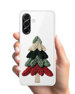 Etui do Samsung Galaxy A26 5G przeźroczyste, silikonowe Flexi, Przytulne święta, Dziana choinka