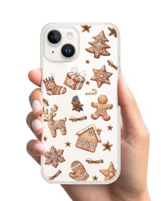 Etui do iPhone 13 przeźroczyste, silikonowe Flexi, Magia pierniczków