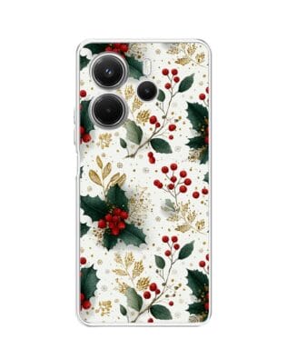 Etui do Xiaomi Redmi Note 14 4G przeźroczyste, silikonowe Flexi, Przytulne święta, Ozdoby świąteczne