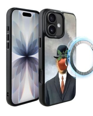 Etui do iPhone 17 IBIZU DropGuard Matt z MagSafe, Rene Magritte, syn człowieczy