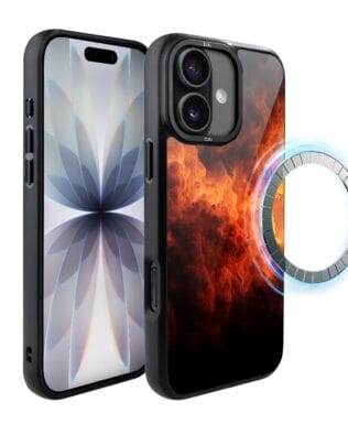 Etui do iPhone 17 IBIZU DropGuard Matt z MagSafe, Twilight Dreams, Inferno Sky