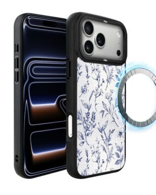 Etui do iPhone 17 Pro Max IBIZU DropGuard Matt z MagSafe, Pastel Bloom, Lazurowe szepty