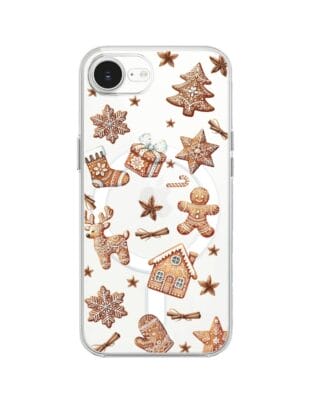 Etui do iPhone 16e z MagSafe przeźroczyste, silikonowe Flexi, Magia pierniczków