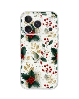 Etui do iPhone 17 Pro przeźroczyste, silikonowe Flexi, Przytulne święta, Ozdoby świąteczne