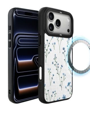 Etui do iPhone 17 Pro Max IBIZU DropGuard Matt z MagSafe, Pastel Bloom, Niebieski sen