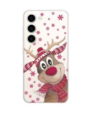 Etui do Samsung Galaxy S23 przeźroczyste, silikonowe Flexi, Renifer