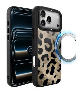 Etui do iPhone 17 Pro Max IBIZU DropGuard Matt z MagSafe, Zew Natury, Dziki Leopard