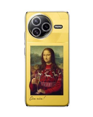 Etui do Xiaomi POCO F7 Ultra przeźroczyste, silikonowe Flexi, Mona Lisa z szampanem