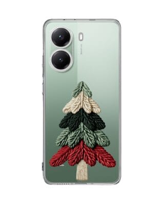 Etui do Xiaomi POCO X7 Pro przeźroczyste, silikonowe Flexi, Przytulne święta, Dziana choinka