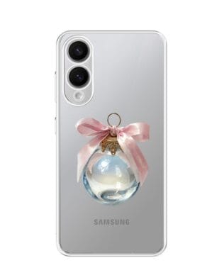 Etui do Samsung Galaxy S25 Edge przeźroczyste, silikonowe Flexi, Przytulne święta, Kryształowa bombka