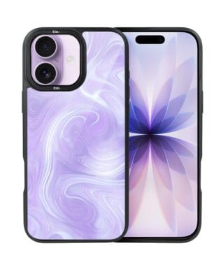 Etui do iPhone 17 IBIZU DropGuard Matt z MagSafe, Ethereal Essence, Lawendowy wir