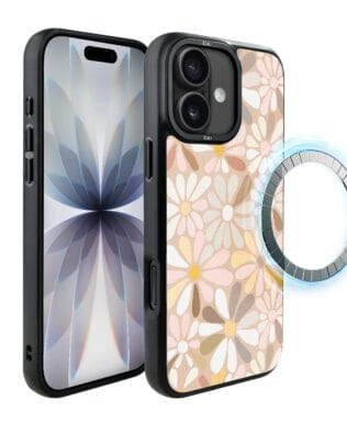 Etui do iPhone 17 IBIZU DropGuard Matt z MagSafe, Boho, Kwiaty vintage