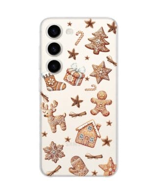 Etui do Samsung Galaxy S23 FE 5G przeźroczyste, silikonowe Flexi, Magia pierniczków
