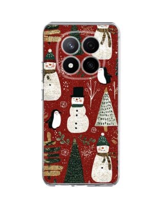 Etui do Xiaomi Redmi Note 14 Pro 4G przeźroczyste, silikonowe Flexi, Przytulne święta, Rustykalna świąteczna kraina