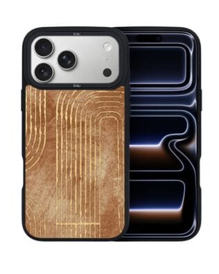 Etui do iPhone 17 Pro Max IBIZU DropGuard Matt z MagSafe, Boho, Geometryczne linie