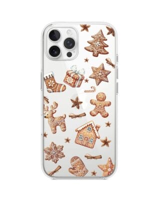 Etui do iPhone 12 Pro Max przeźroczyste, silikonowe Flexi, Magia pierniczków