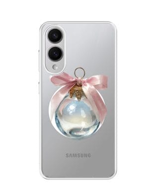 Etui do Samsung Galaxy S25 Edge z MagSafe przeźroczyste, silikonowe Flexi, Przytulne święta, Kryształowa bombka