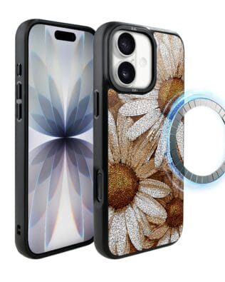 Etui do iPhone 17 IBIZU DropGuard Matt z MagSafe, Modern Classics, Mozaika Rumianków