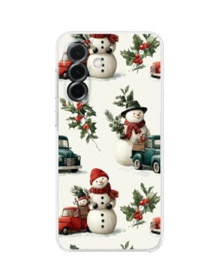 Etui do Samsung Galaxy A36 5G przeźroczyste, silikonowe Flexi, Przytulne święta, Zimowe miasteczko