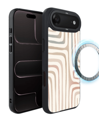 Etui do iPhone Air IBIZU DropGuard Matt z MagSafe, Boho, Geometryczne linie