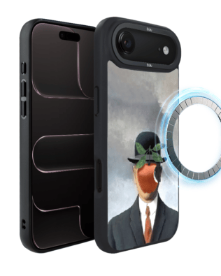 Etui do iPhone Air IBIZU DropGuard Matt z MagSafe, Rene Magritte, syn człowieczy