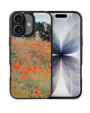 Etui do iPhone 17 IBIZU DropGuard Matt z MagSafe, Claude Monet, pole maków