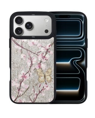 Etui do iPhone 17 Pro IBIZU DropGuard Matt z MagSafe, Modern Classics, Mozaika kwitnącej wiśni