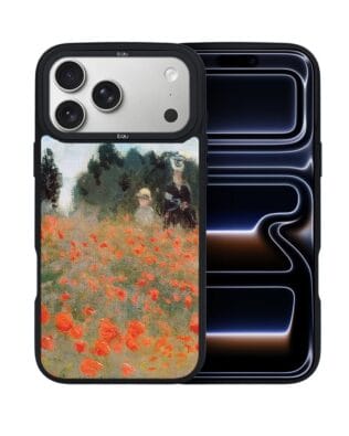 Etui do iPhone 17 Pro Max IBIZU DropGuard Matt z MagSafe, Claude Monet, pole maków