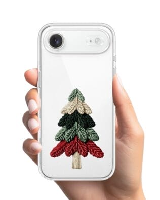 Etui do iPhone Air przeźroczyste, silikonowe Flexi, Przytulne święta, Dziana choinka