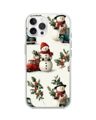 Etui do iPhone 12 Pro Max przeźroczyste, silikonowe Flexi, Przytulne święta, Zimowe miasteczko