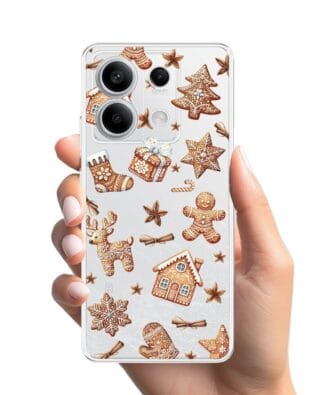 Etui do Xiaomi Redmi Note 13 Pro 5G przeźroczyste, silikonowe Flexi, Magia pierniczków