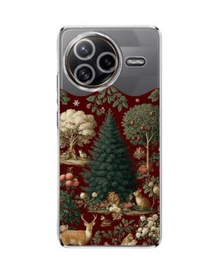 Etui do Xiaomi POCO F7 Ultra przeźroczyste, silikonowe Flexi, Zimowa magia, świąteczny las